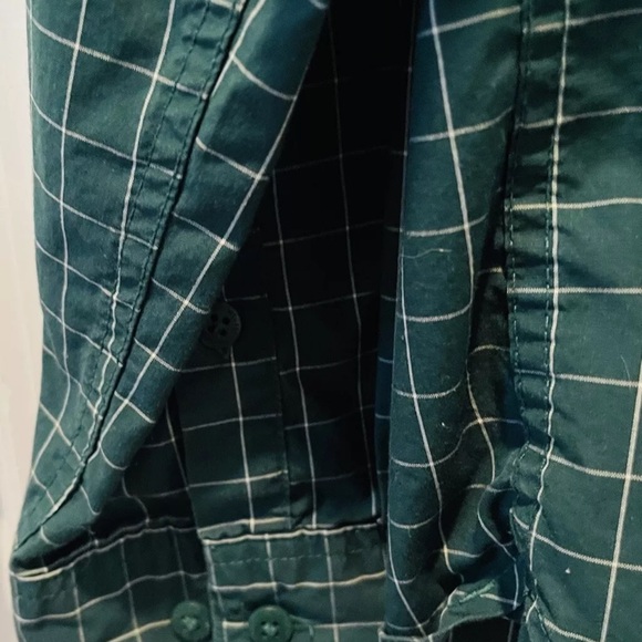 The North Face  Shirt Mens Size Small Green Plaid Long Sleeve Button - Picture 7 of 15